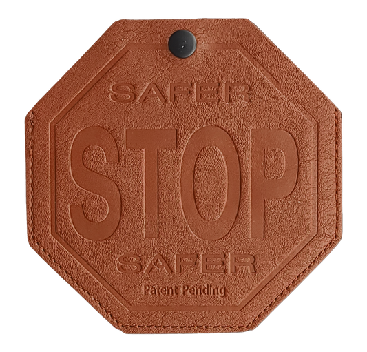 SAFER TRAFFIC STOPS™ Camel Brown Embossed